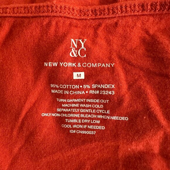 2/$30 NY&C New York & Company Tank Top Red Medium #BAG11 - Picture 5 of 6